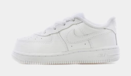 Nike Air Force 1 LE Infant Toddler Lifestyle Shoe (White/White) -Nike 06e8640e112edf7a9b10639f846cc5de