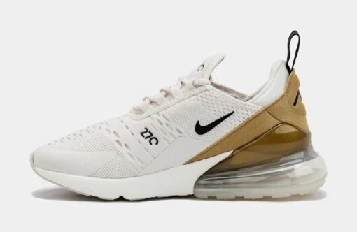 Nike Air Max 270 Womens Running Shoes (Beige/Gold) -Nike 07c38846f368c7e07cdcfc2c60f67084