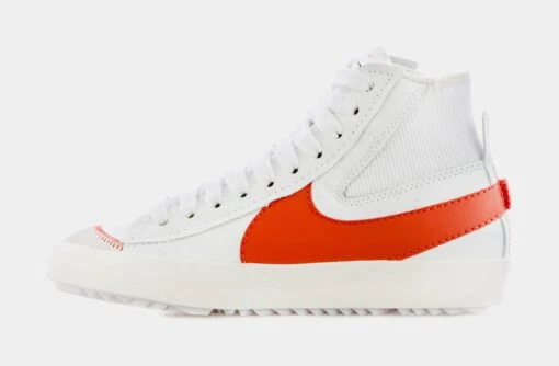 Nike Blazer Mid 77 Jumbo Swoosh Mens Lifestyle Shoes (White/Orange) -Nike 080d094d607a6eb2b5a57604d577d318