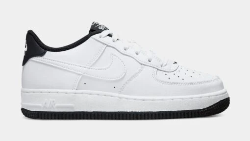 Nike Air Force 1 Grade School Lifestyle Shoes (White/Black) -Nike 085695a30a71231cd4e8ac9c793a887a