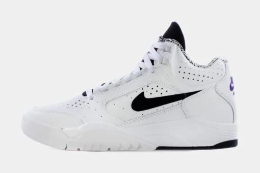 Nike Air Flight Lite Mid Mens Lifestyle Shoes (White/Black) -Nike 0abb5694bcf069f992950cd4f9cd51da