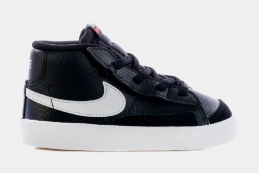 Nike Blazer Mid '77 Black White Infant Toddler Lifestyle Shoes (Black) -Nike 101f51a2ad90c4c6e36d3cf86865b38b efc15b96 266b 430b aa23 6b27d016c74f