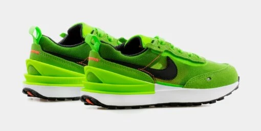 Nike Waffle One Preschool Running Shoe (Green/Black) -Nike 129122a8f6efd062a2e7feee83c90d8c