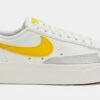 Nike Blazer Low Platform Womens Lifestyle Shoes (White/Yellow) -Nike 13039edbd6e54b9c16203df228957786