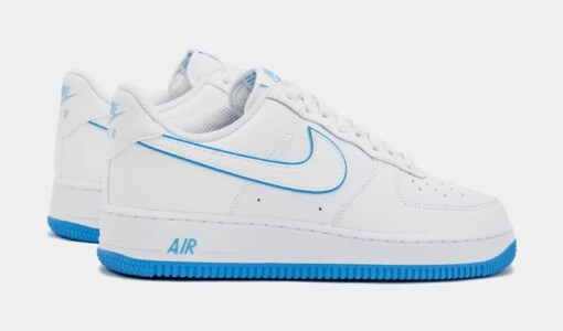 Nike Air Force 1 '07 University Blue Mens Lifestyle Shoes (White/Blue) -Nike 159a70f8fc00ed69fa8d8e0a6d82f99a