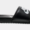 Nike Benassi Swoosh Mens Slide Sandal (Black) -Nike 19d82f0ae8a808eefff55034215fe5cd