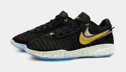 Nike Lebron 20 Mens Basketball Shoes (Black/Gold) Free Shipping -Nike 19e82ad8c244fc7b7ea1e90d84008fb9