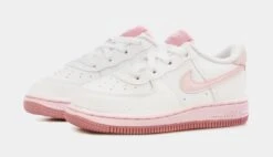 Nike Air Force 1 Infant Toddler Basketball Shoes (White/Pink) -Nike 1b15ba58a313672e1db410eac230310b