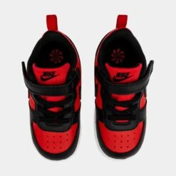 Nike Court Borough Low Recraft Infant Toddler Lifestyle Shoes (Black/Red) -Nike 1ba79d42f6075ec31ad3a7ee958e1861