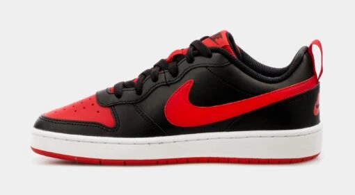 Nike Court Borough Low 2 Grade School Lifestyle Shoes (Black/Red) -Nike 1ed3889b4b8a421acb71c9014a310a1c