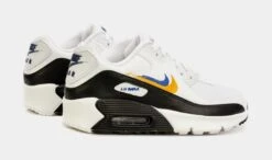 Nike Air Max 90 Double Swoosh Grade School Lifestyle Shoes (White/Black) -Nike 24c33c23270395d3a54bf7ea1116eebd