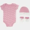 Nike Swoosh Essentials 3PC Infant Toddler Set (Pink/White) -Nike 290044888f01e8b550c8f132d6354374