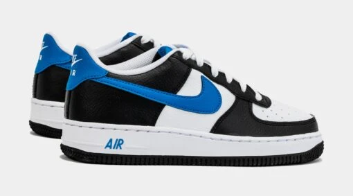 Nike Air Force 1 Low Grade School Lifestyle Shoes (Black/Blue) -Nike 2953eace01bd12bede919cf1a92ba51e