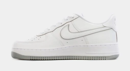 Nike Air Force 1 Grade School Lifestyle Shoes (White/Grey) -Nike 2e8c56c7aaa0ce8ca6690581ae44387b