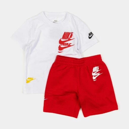 Nike Multi Futura Short Preschool Set (White/Red) -Nike 34a21fd923f49c42dbd987af28108145