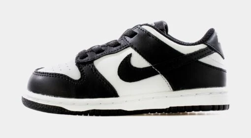 Nike Dunk Low Retro Infant Toddler Lifestyle Shoe (White/Black) Free Shipping -Nike 396b8b88dddd0bbc62a118eef9b1da37