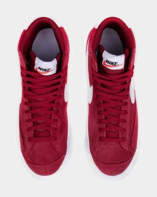 Nike Blazer Mid Suede 77 Team Red Grade School Lifestyle Shoe (Red/White) -Nike 3c1e0798597dd0c6bdceb4fdcb429bc0