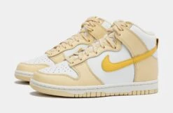 Nike Dunk High Pure Vanilla Womens Lifestyle Shoes (White/Yellow) -Nike 418096a6ee2b39dbe76942b339353db3