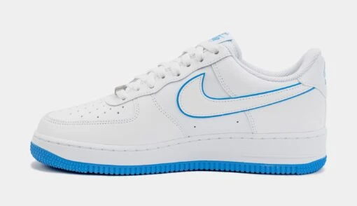 Nike Air Force 1 '07 University Blue Mens Lifestyle Shoes (White/Blue) -Nike 45397e8c816fb3410f66dcf72730f9a9