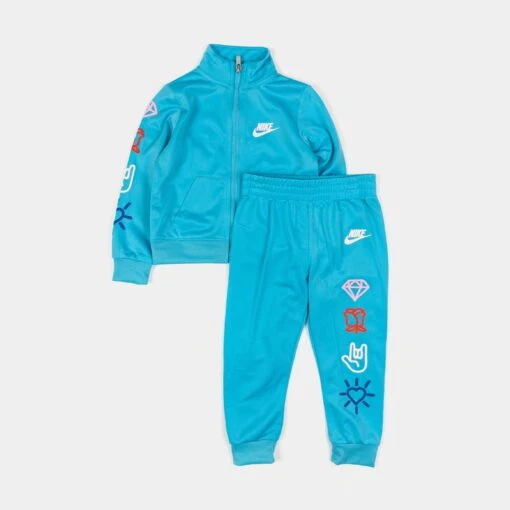 Nike XO Swoosh Tricot Preschool Set (Blue) -Nike 47f79e6eccb68647f1c8eafa88b20369