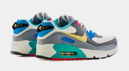 Nike Air Max 90 Air Sprung Grade School Lifestyle Shoes (Grey/Multi) -Nike 49ed56a8e032fbddf7fc8cd3ae43d007