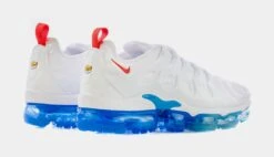 Nike VaporMax Plus Mens Running Shoes (White/Blue) -Nike 4a0ad33813038ee6ca6f5eec650c20cd