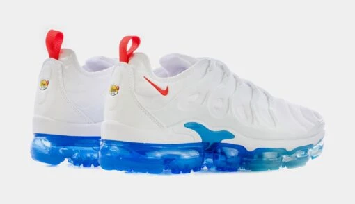 Nike VaporMax Plus Mens Running Shoes (White/Blue) -Nike 4a0ad33813038ee6ca6f5eec650c20cd