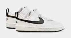 Nike Court Borough Low 2 Preschool Lifestyle Shoes (White/Black) -Nike 4a311cac153b2fbb7c3049d7862b61e6