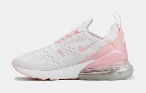 Nike Air Max 270 Womens Running Shoes (White/Pink) -Nike 4bdc994efc78444db72f537089736d52