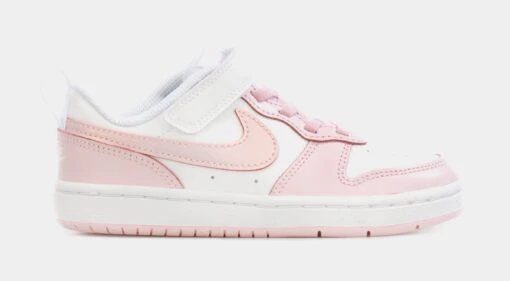 Nike Court Borough Low 2 SE Preschool Lifestyle Shoes (White/Pink) -Nike 50b5c6e5b5c444b73c6b1268293dd239