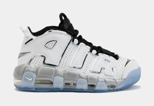 Nike Air More Uptempo White Metallic Womens Basketball Shoes (White/Grey) -Nike 55bf6fce6d02fc5e8a5085164f9f9ffb