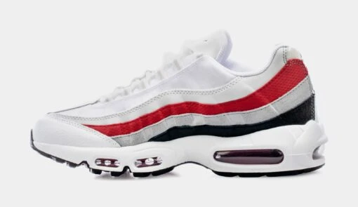 Nike Air Max 95 Essential Mens Running Shoes (White/Red) -Nike 57511225a0846fc50f75bb18f8e41b3e