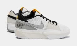 Nike Ja 1 Light Smoke Grey Grade School Basketball Shoes (White/Grey) -Nike 5a80e92e2788d799a0e02e1c59192bb9