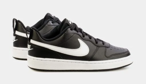 Nike Court Borough Low 2 Grade School Lifestyle Shoes (Black/White) -Nike 5b0317655a3f4c8ab4e76ee542f5f090