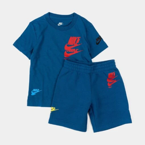 Nike Multi Futura Short Preschool Set (Blue) -Nike 5e06b9671b6e7846643dddda45309549