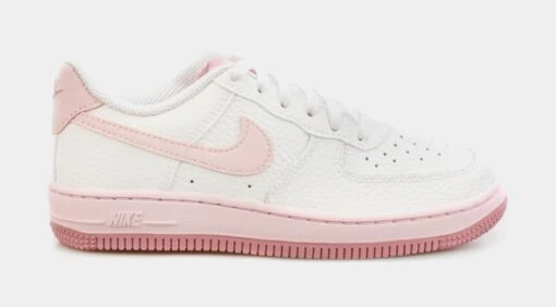 Nike Air Force 1 Preschool Basketball Shoes (White/Pink) -Nike 601c5ed01925d55ba607139fa63785fb