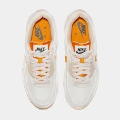 Nike Air Max 90 SE Womens Lifestyle Shoes (White/Yellow/Orange) -Nike 68022e27ebe3197a22c442e12ac78272