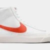 Nike Blazer Mid 77 Womens Lifestyle Shoes (White/Orange) -Nike 6b462d120968ae17a02c72de9844aba9