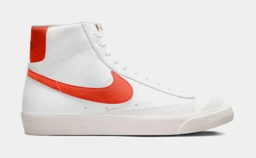 Nike Blazer Mid 77 Womens Lifestyle Shoes (White/Orange) -Nike 6b462d120968ae17a02c72de9844aba9