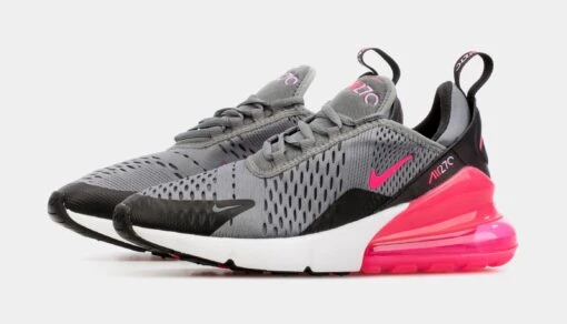 Nike Air Max 270 Grade School Lifestyle Shoes (Grey/Pink) -Nike 6bd1275b966f9e15414d97e4f5ccf623