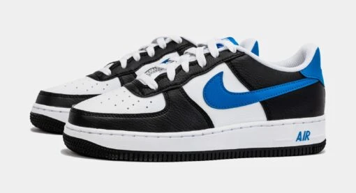 Nike Air Force 1 Low Grade School Lifestyle Shoes (Black/Blue) -Nike 6d5db1f1b67bf8c74fa4a2164046e0fe