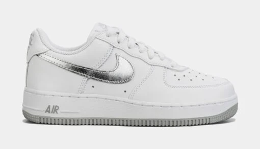 Nike Air Force 1 Low Retro Mens Basketball Shoes (White/Grey) -Nike 6dffd848e38aea781be36297602c85d0