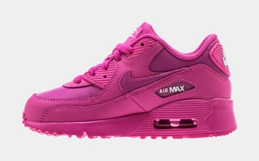 Nike Air Max 90 Preschool Lifestyle Shoes (Pink/White) -Nike 6f599f4179bd9bb37e5909ff12b461f8