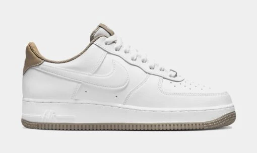 Nike Air Force 1 Low Mens Lifestyle Shoes (White/Brown) -Nike 7598ebfe039bc89b9a030b8e405613df