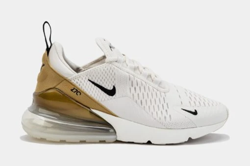 Nike Air Max 270 Womens Running Shoes (Beige/Gold) -Nike 76bb77f754c8a453271884a10dbfe3b8