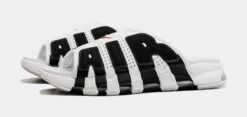 Nike Air More Uptempo Slide Mens Sandals (White/Black) -Nike 77cfd155a5dc3454be6a73e4311aa795