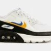 Nike Air Max 90 Double Swoosh Grade School Lifestyle Shoes (White/Black) -Nike 78b486528cc93cf3579ddc4f4c1f29c9