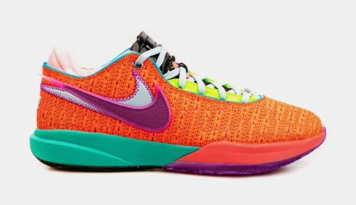 Nike LeBron 20 Total Orange Mens Basketball Shoes (Orange/Purple) -Nike 7a5e7ff68365ca52fc19768b26452f8a