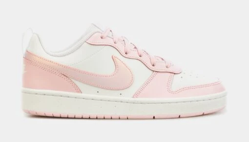 Nike Court Borough Low 2 SE Grade School Lifestyle Shoes (Pink/White) -Nike 7e094cdc824148f05184ad05693a9953