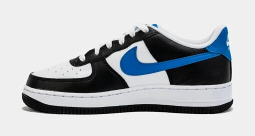 Nike Air Force 1 Low Grade School Lifestyle Shoes (Black/Blue) -Nike 8203a50a005e8652459b6a615cbda4cf